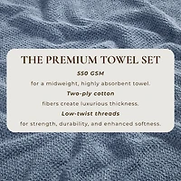Linery & Co. Cotton Textured -Piece Bath Towel Set