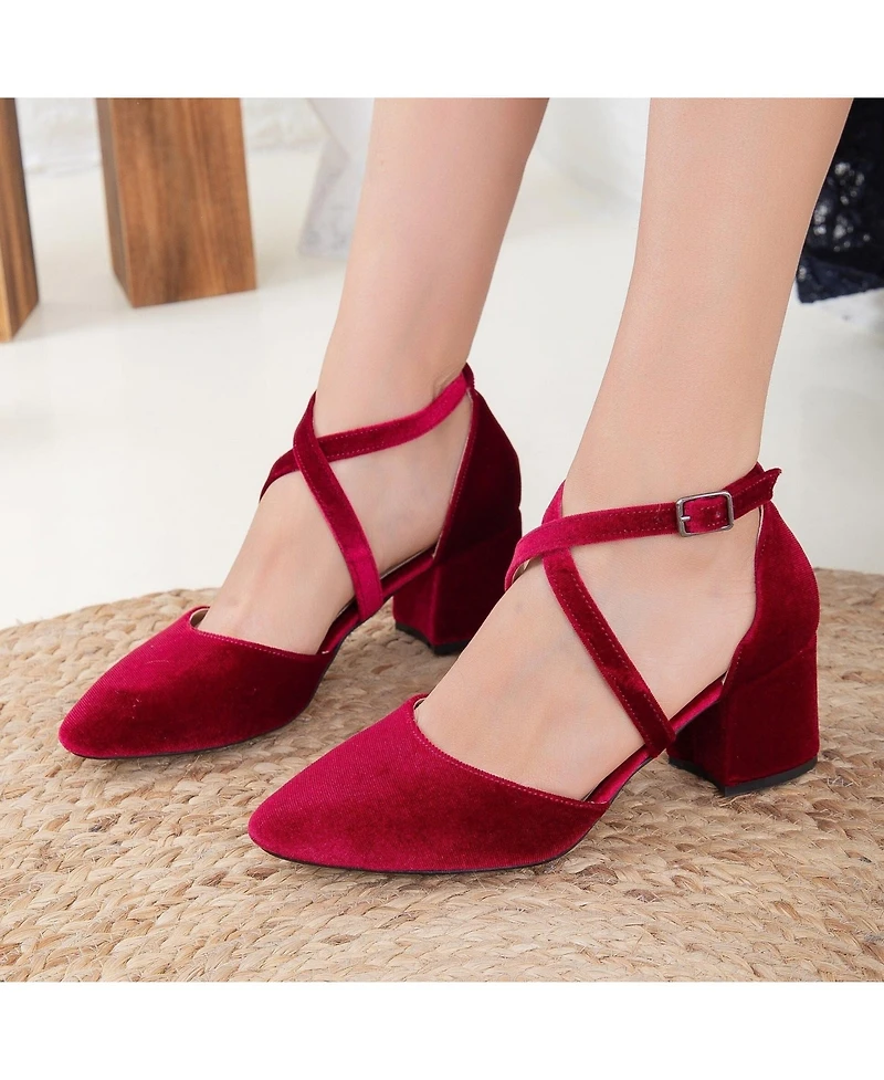 Dolly Low Block Heel Pumps
