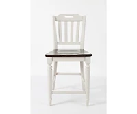 Orchard Park Farmhouse Solid Rubberwood Slatback Counter Height Stool (Set of 2)