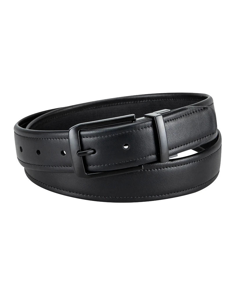 Kenneth Cole Reaction Men's 2-in-1 Fabric Inlay Reversible Stretch Belt