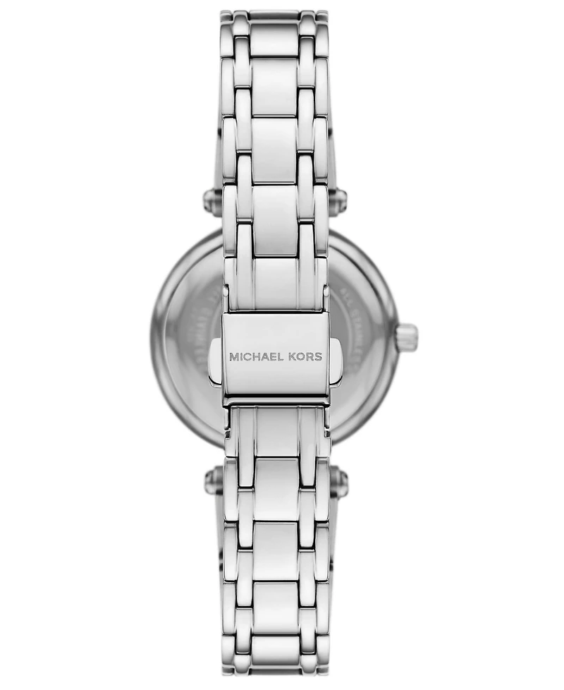 Michael Kors Women's Laney Three-Hand Silver-Tone Stainless Steel Watch, 30mm