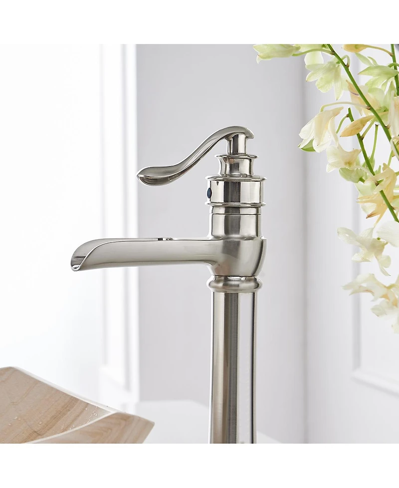 Waterfall Single Hole Single-Handle Vessel Bathroom Faucet