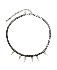 Beaded Spike Necklace / Hematite