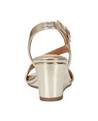 Easy Spirit Women's Zoe Asymmetrical Strap Wedge Sandals