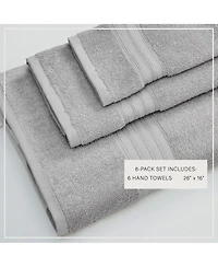 Linery & Co. Quick-Drying Cotton 6-Piece Hand Towel Set