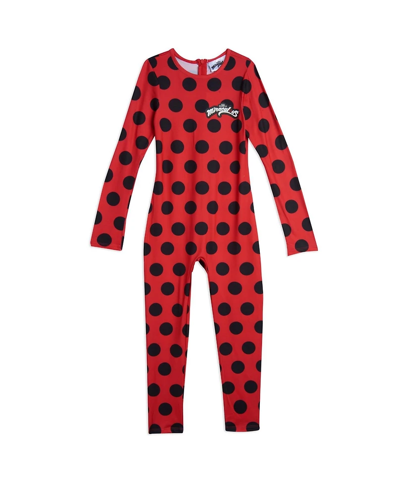 Miraculous Ladybug Cosplay Jumpsuit Gloves and Mask 3 Piece Costume Set