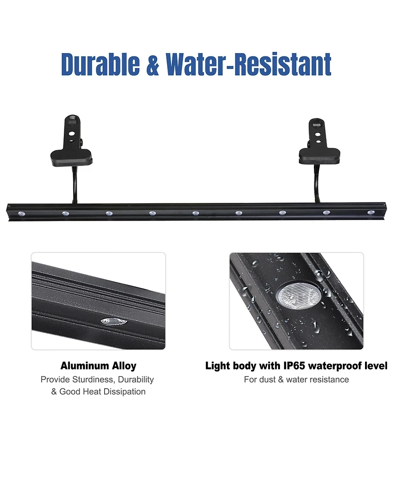 Yescom Aluminum 33x79" Retractable Roll Up Banner Stand Led Light Kit with Bag Trade Show Display
