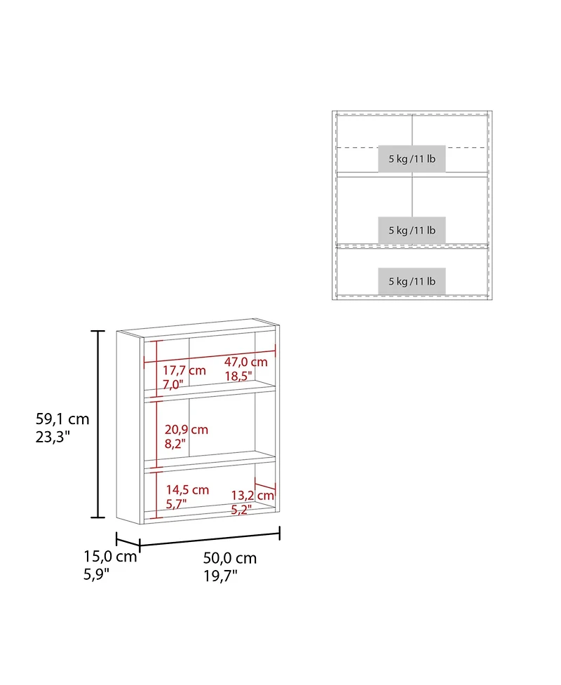 Colfax Medicine Cabinet, 2 Doors, 3 Shelves, 1 Mirror, White