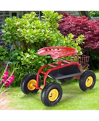 Garden Cart with Heavy Duty Tool Tray