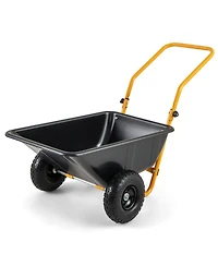 Dual-Wheel Wheelbarrow Garden Utility Cart with Pneumatic Tires