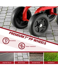 Garden Rolling Workseat with 360° Swivel Seat and Adjustable Height