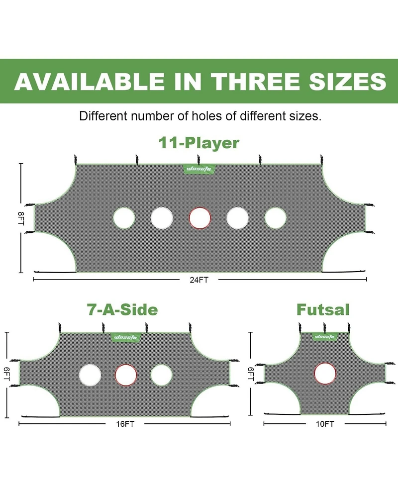 Wosofe Soccer Goal Target Soccer Training Equipment Net with Scoring Zones Improve Kick Practice Shooting and Goalshot Accuracy Training