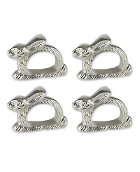 Design Imports Silver Rabbit Napkin Ring, Set of 4