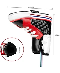 Wosofe Golf Blade Putter Cover Embroidered Pu Leather headcovers Funny Shoe Shaped Fit All Brands