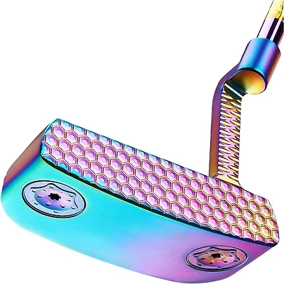 Wosofe 35inch Golf Club Putter Men's Right Hand with Black Red HeadCovers Pu Grip Cnc Steel Mallet Professional