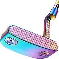 Wosofe 35inch Golf Club Putter Men's Right Hand with Black Red HeadCovers Pu Grip Cnc Steel Mallet Professional