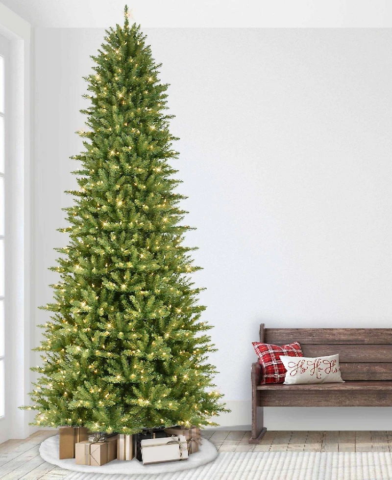Puleo 10FT Pre-lit Slim Franklin Fir Artificial Christmas Tree