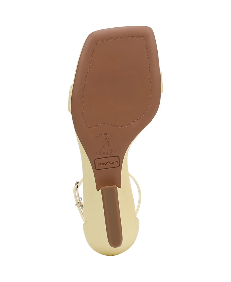 Franco Sarto Women's Sadie Open Square Toe Strappy Dress Sandals