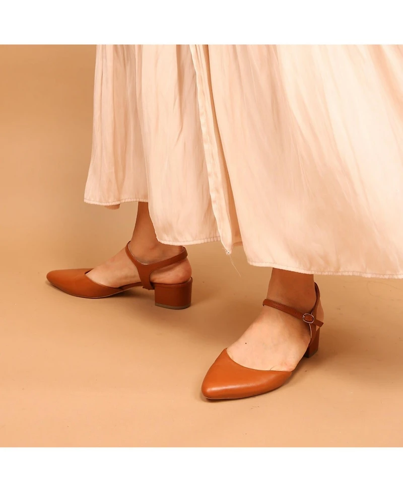 Alterre Women's Cognac Jackie Customizable Slides