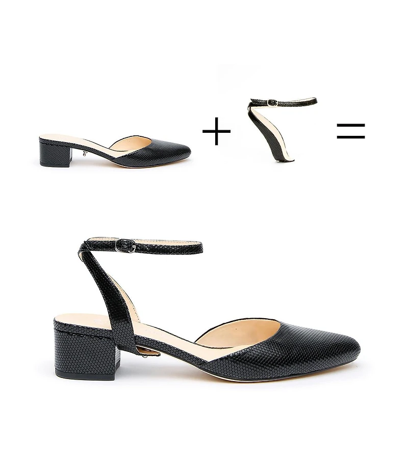Alterre Women's Rattlesnake Black Marilyn Customizable Slides