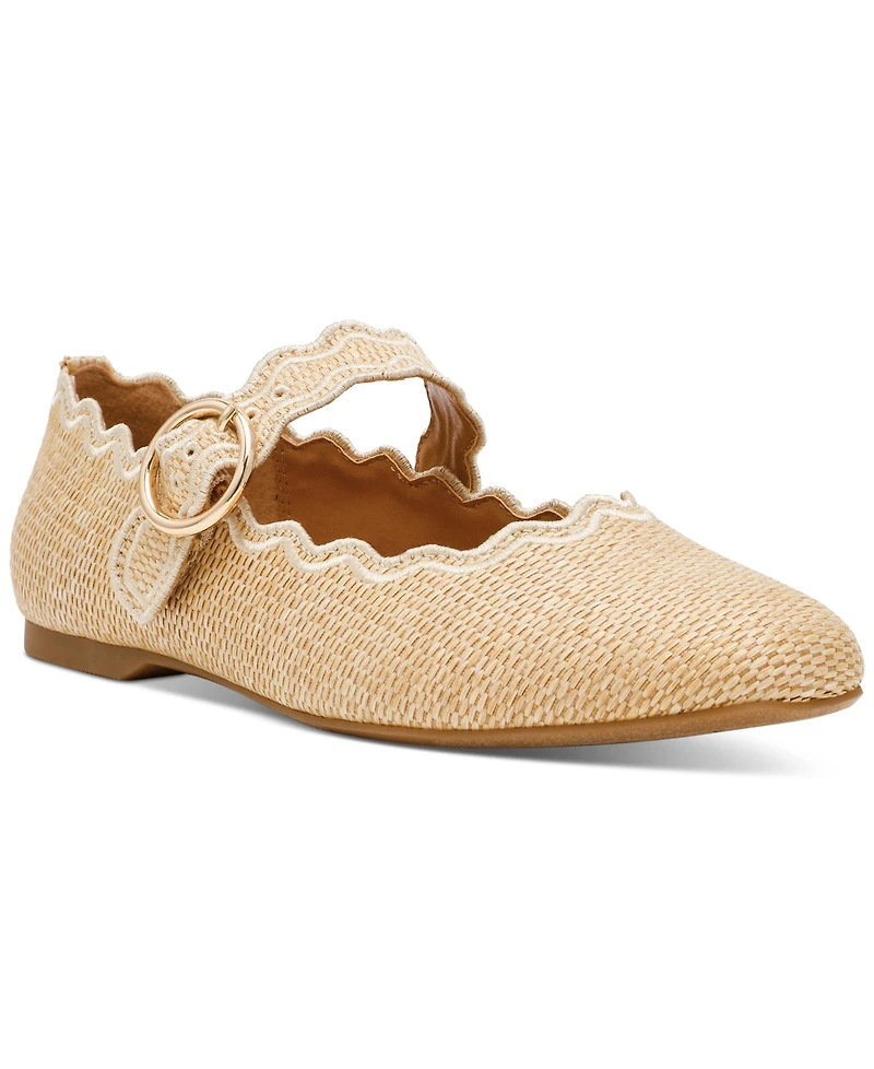 Dv Dolce Vita Women's Melora Buckle Scalloped Mary Jane Flats