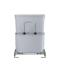Rev-a-Shelf 32 qt. Universal Waste Container with Rear Basket, Rukd-1432RB-1