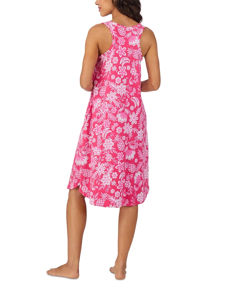 Cuddl Duds Women's Printed Sleeveless Midi Nightgown