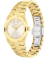 Movado Women's Bold Quest Swiss Quartz Ionic Plated Light Gold Steel Watch, 28mm