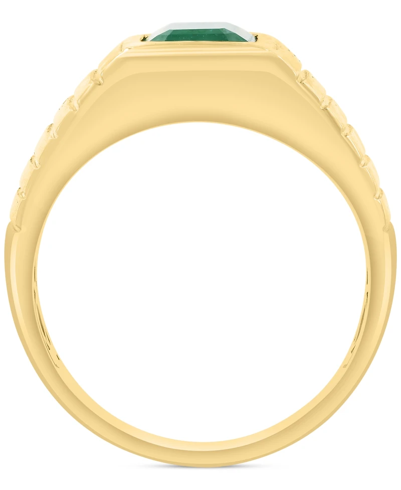Effy Men's Tanzanite Rib Textured Ring (2-1/10 ct. t.w.) 14k Gold (Also Emerald)
