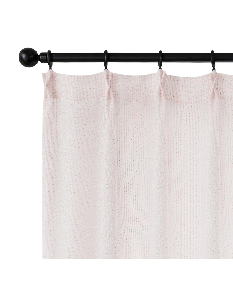 Awesome Home Madison Pinch Pleat Single Curtain Panel with Hooks and Rings, 38"X84"