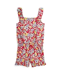 Polo Ralph Lauren Big Girls Floral Ruffled Jersey Romper