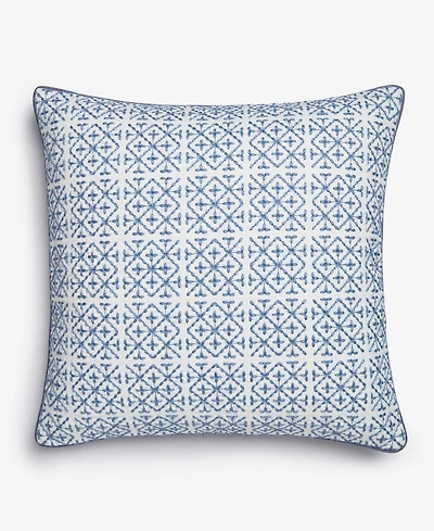 Charter Club Embroidered Tiles Decorative Pillow, 20" x 20", Exclusively at Macy's