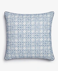 Charter Club Embroidered Tiles Decorative Pillow, 20" x 20", Exclusively at Macy's