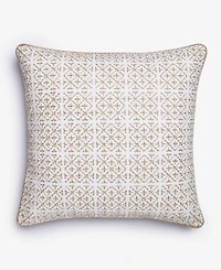 Charter Club Embroidered Tiles Decorative Pillow, 20" x 20", Exclusively at Macy's