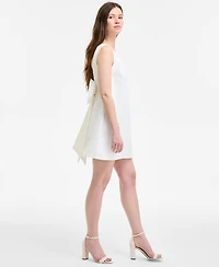 Seni & Cade Juniors' Low-Back Bow-Detail Shift Dress