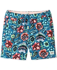 Scotch & Soda Men's Full Bloom Floral Drawstring Swim Trunks
