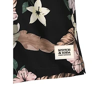 Scotch & Soda Men's Nostalgia Floral-Print Drawstring Swim Trunks