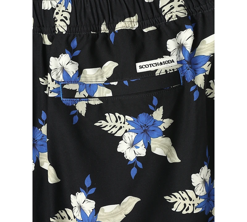 Scotch & Soda Men's Midnight Garden Floral Swim Trunks