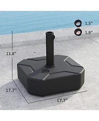 Outsunny Square Patio Umbrella Base Holder, Outdoor Sd,