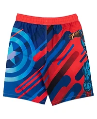 Avengers Boys Marvel 3 Pack Swim Trunks Bathing Suits