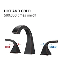 2-Handle Bathroom Sink Faucet with Drain, Oil Rubbed Bronze