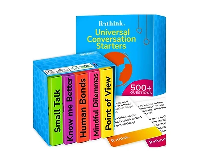 Quokka Conversation Cards Game - Universal Edition - 500 Questions - Share Thoughts