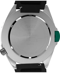 Timex Men's Quartz Analog Black Rubber Watch, 46mm