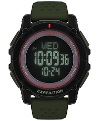 Timex Men's Chronograph Green Silicone Watch, 49mm