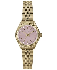 Timex Women's Quartz Analog Gold-Tone Stainless Steel Watch, 25mm