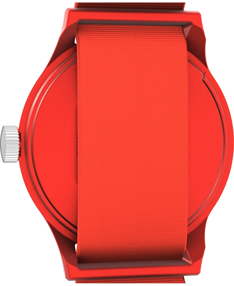 Timex Men's Quartz Analog Orange Nylon Watch, 36mm