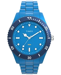Timex Men's Quartz Analog Blue Stainless Steel Watch, 42mm