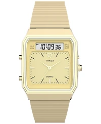 Timex Men's Quartz Analog Digital Gold-Tone Stainless Steel Watch, 33mm