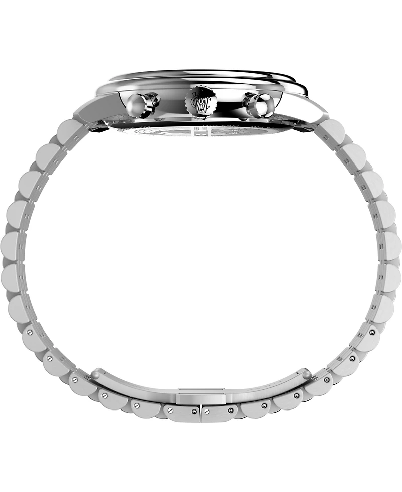 Timex Men's Chronograph Silver-Tone Stainless Steel Watch, 41mm