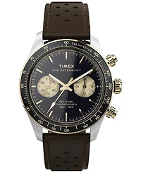 Timex Men's Quartz Analog Brown Leather Watch, 39mm